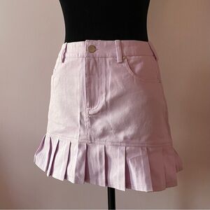 NEW! Sugar Thrillz (Dolls Kill)- Baby Pink Purplish Melody Girl Mini Skirt S